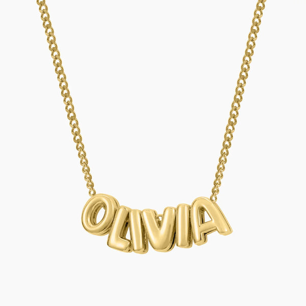 Bubble Name Necklace | Necklaces by DORADO