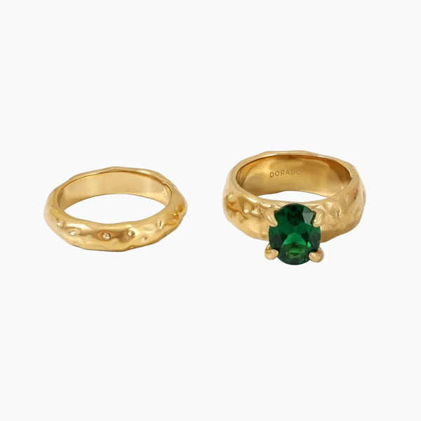 Heirloom Oval Stone Ring Set | Rings by DORADO