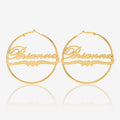 Classic Heart Name Hoop Earrings | Earrings by DORADO