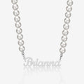 Custom Name Necklace w/ Pearl Chain | Necklaces by DORADO