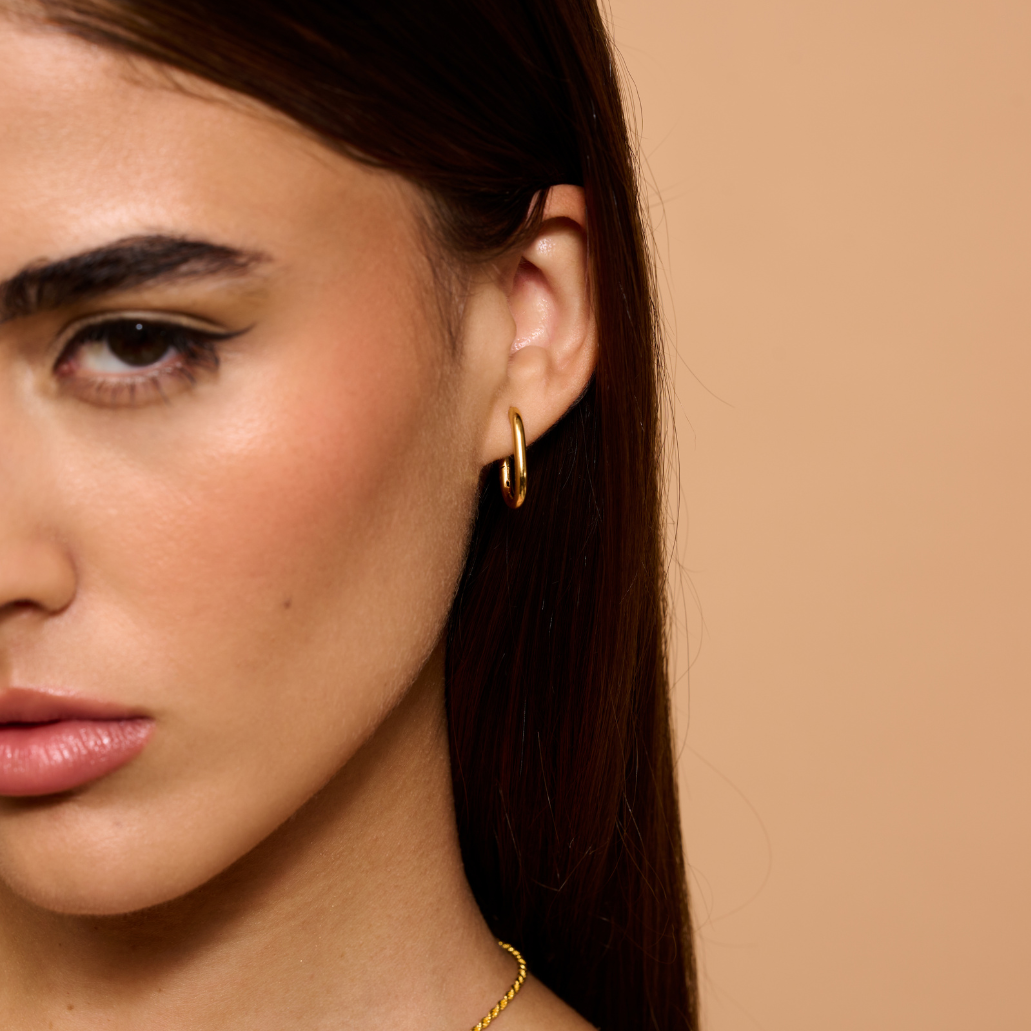 Paper Clip Hoop Earrings | Earrings by DORADO