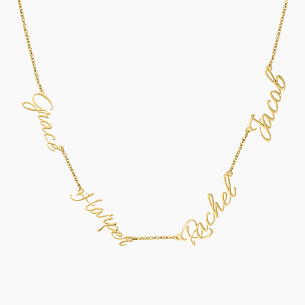 Multiple name online necklace