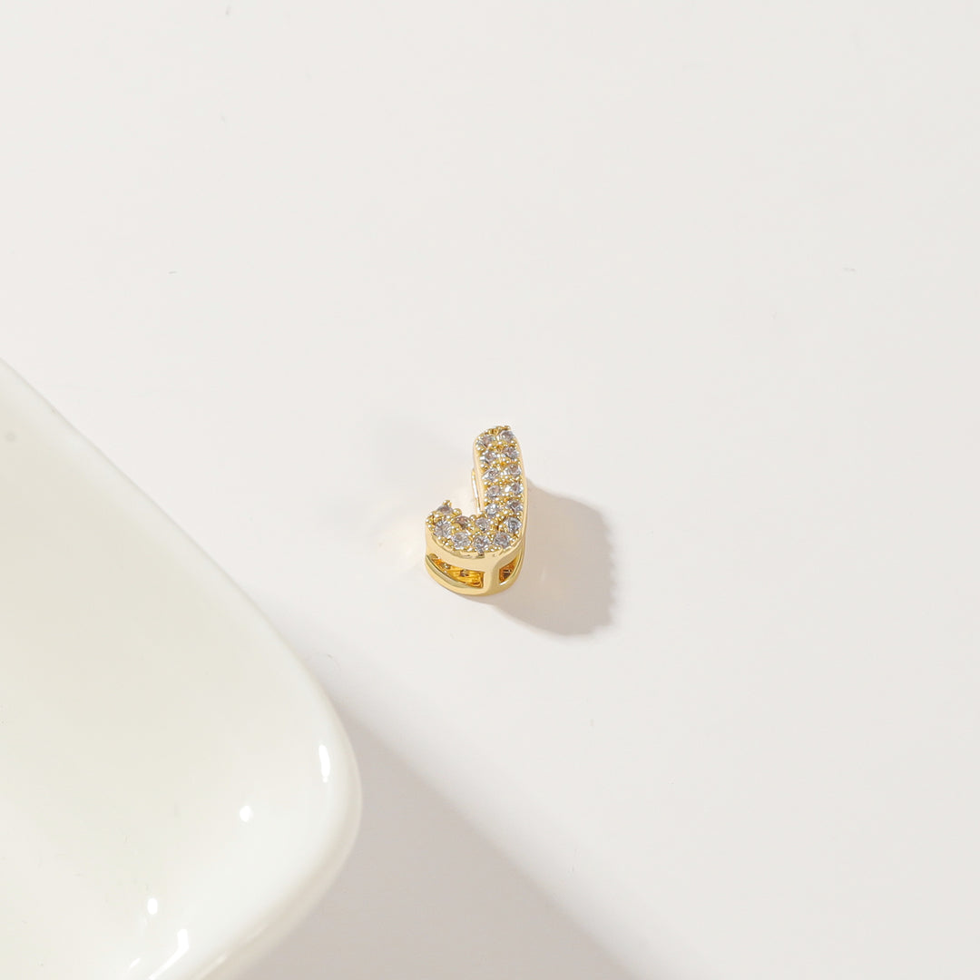 Iced Bubble Initial Necklace w/ Cuban Chain | Necklaces by DORADO