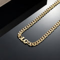 Initials Choker w/ XL Cuban Chain | Necklaces by DORADO