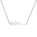 Birth Flower Horizontal Name Necklace | Dorado Fashion