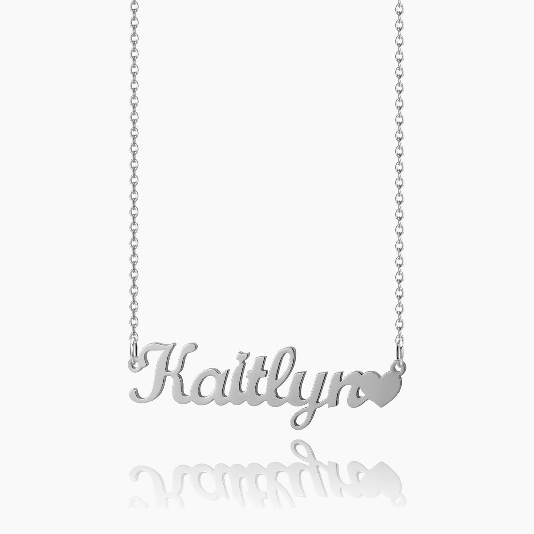 Kids Name Heart Necklace | Necklaces by DORADO