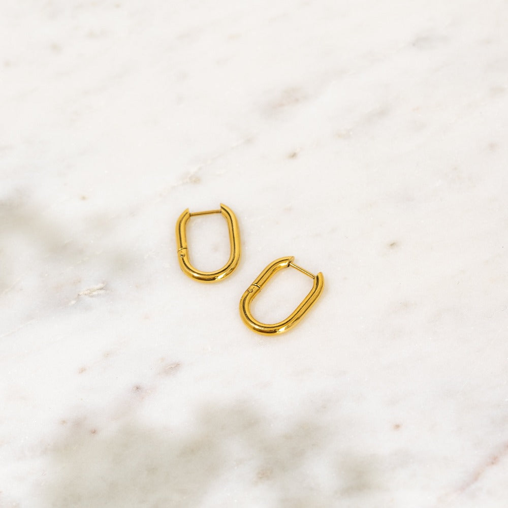 Paper Clip Hoop Earrings | Earrings by DORADO