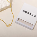 Block Name Necklace w/ Cuban Chain | Necklaces by DORADO