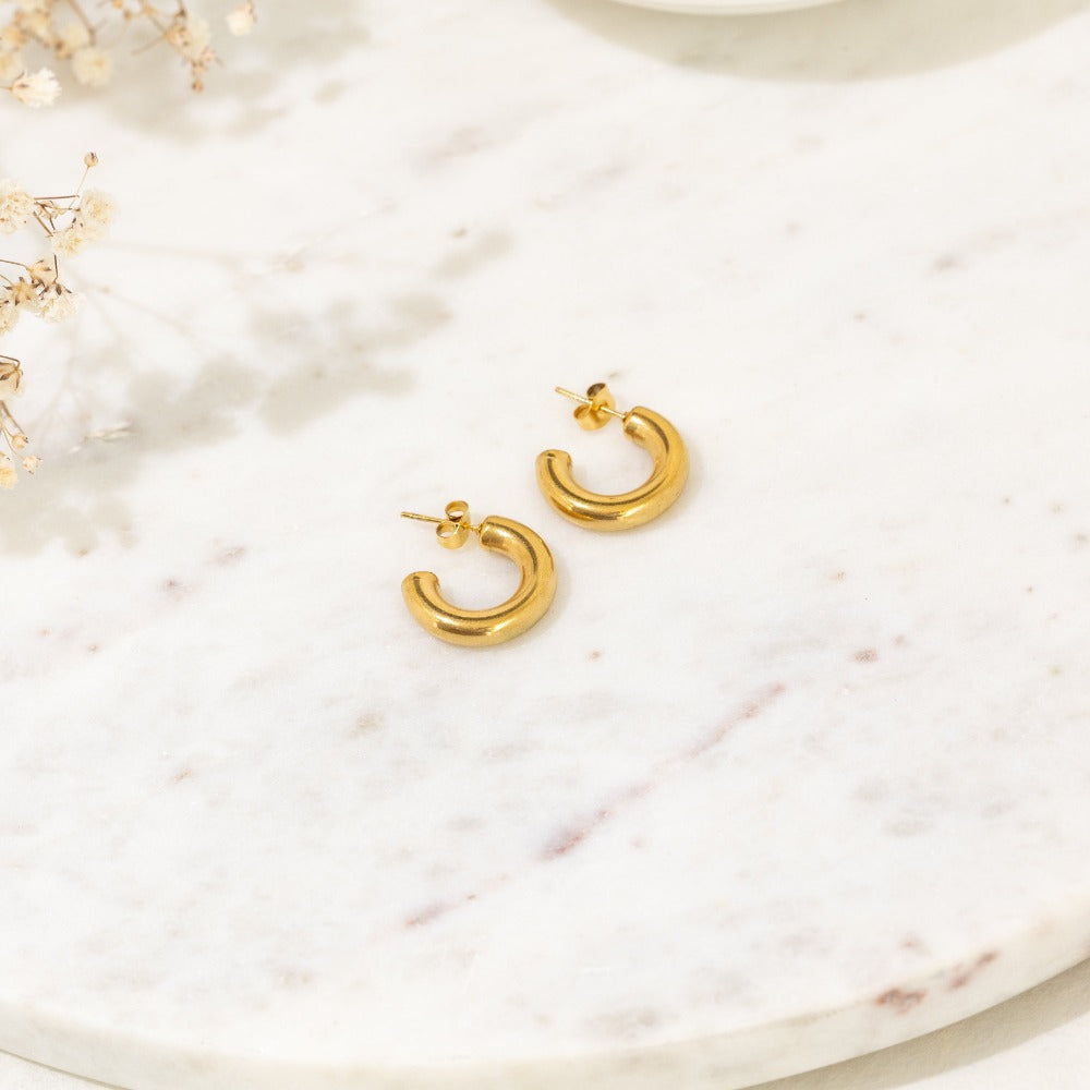 Thick Hoop Earrings | Earrings by DORADO