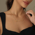 Birth Flower Horizontal Name Necklace | Necklaces by DORADO