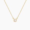 Pendant Necklace w/ Ivory Pearl Stone | Necklaces by DORADO