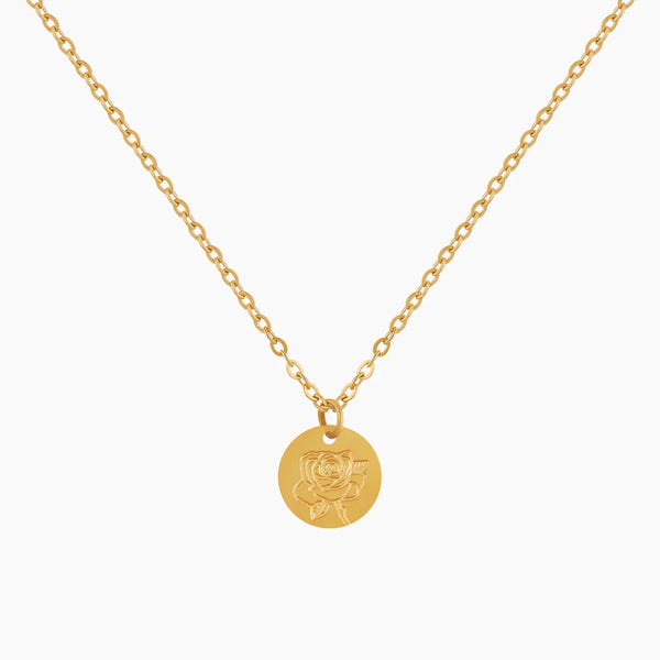 Birth Flower Pendant Necklace | Necklaces by DORADO