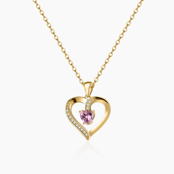 Birthstone Heart Shape Necklace | Dorado Fashion