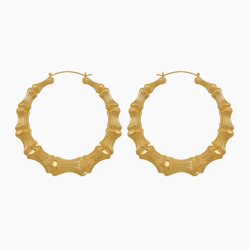 Bamboo Hoop Earrings | Dorado Fashion