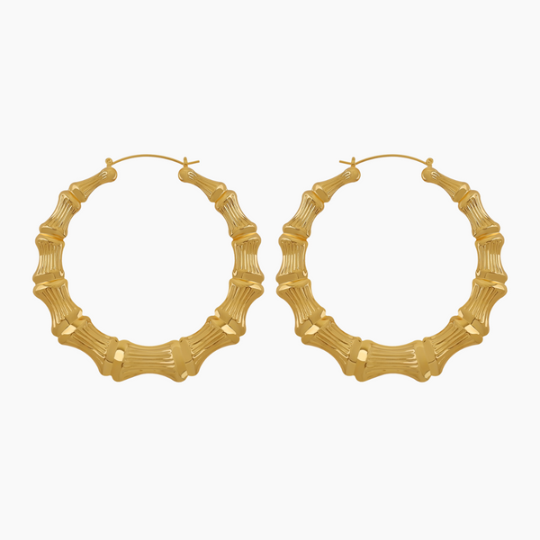 Bamboo Hoop Earrings | Dorado Fashion