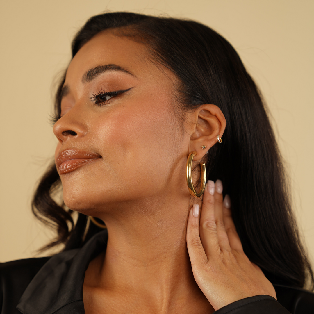 Thick Hoop Earrings | Dorado Fashion