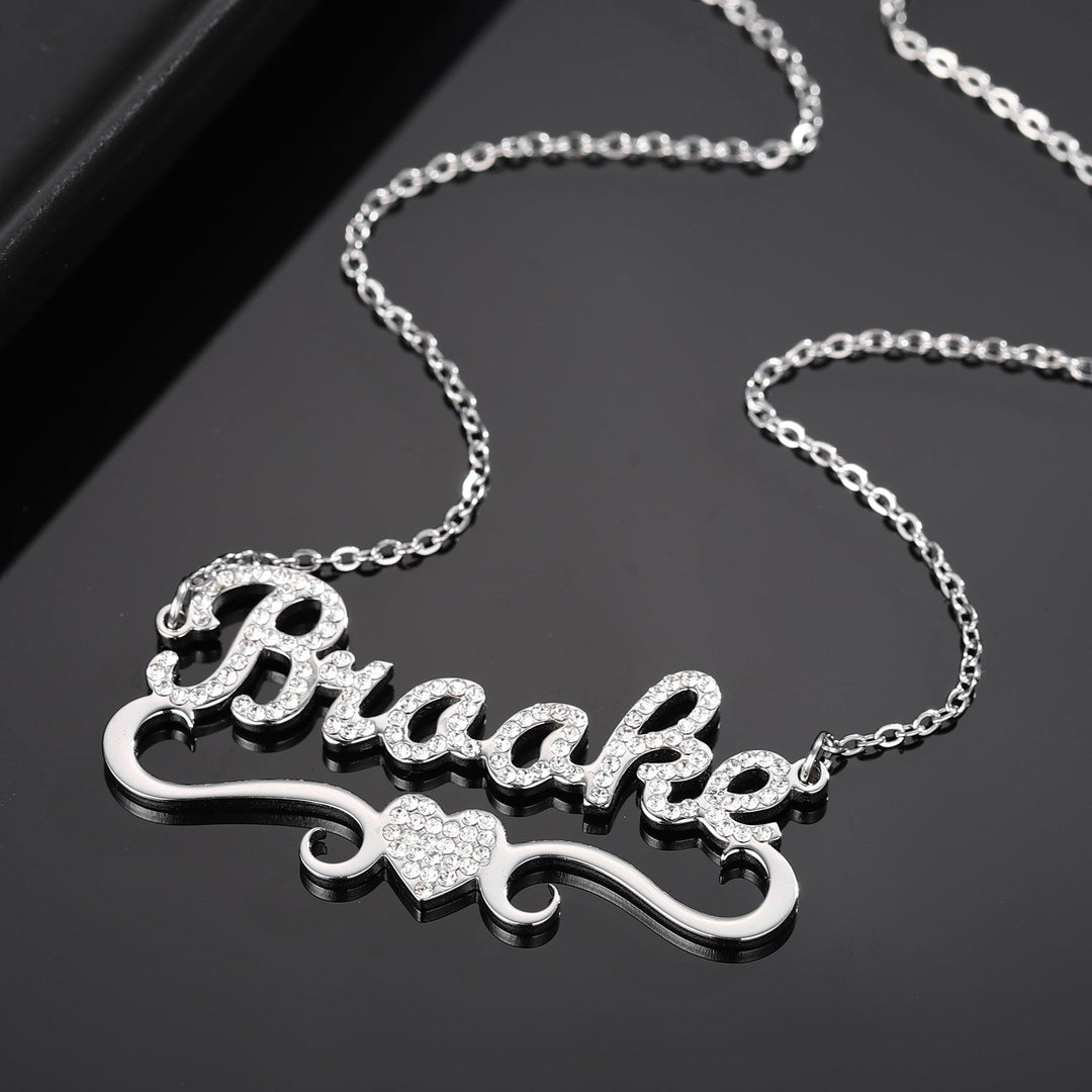 Iced Title Name Necklace | Dorado Fashion