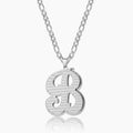 Double Plated Initial Necklace w/ Figaro Chain | Dorado Fashion