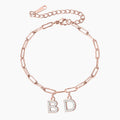 Iced Letters Bracelet w/ Paperclip Chain | Dorado Fashion