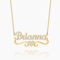 Iced Heart Name Necklace | Dorado Fashion