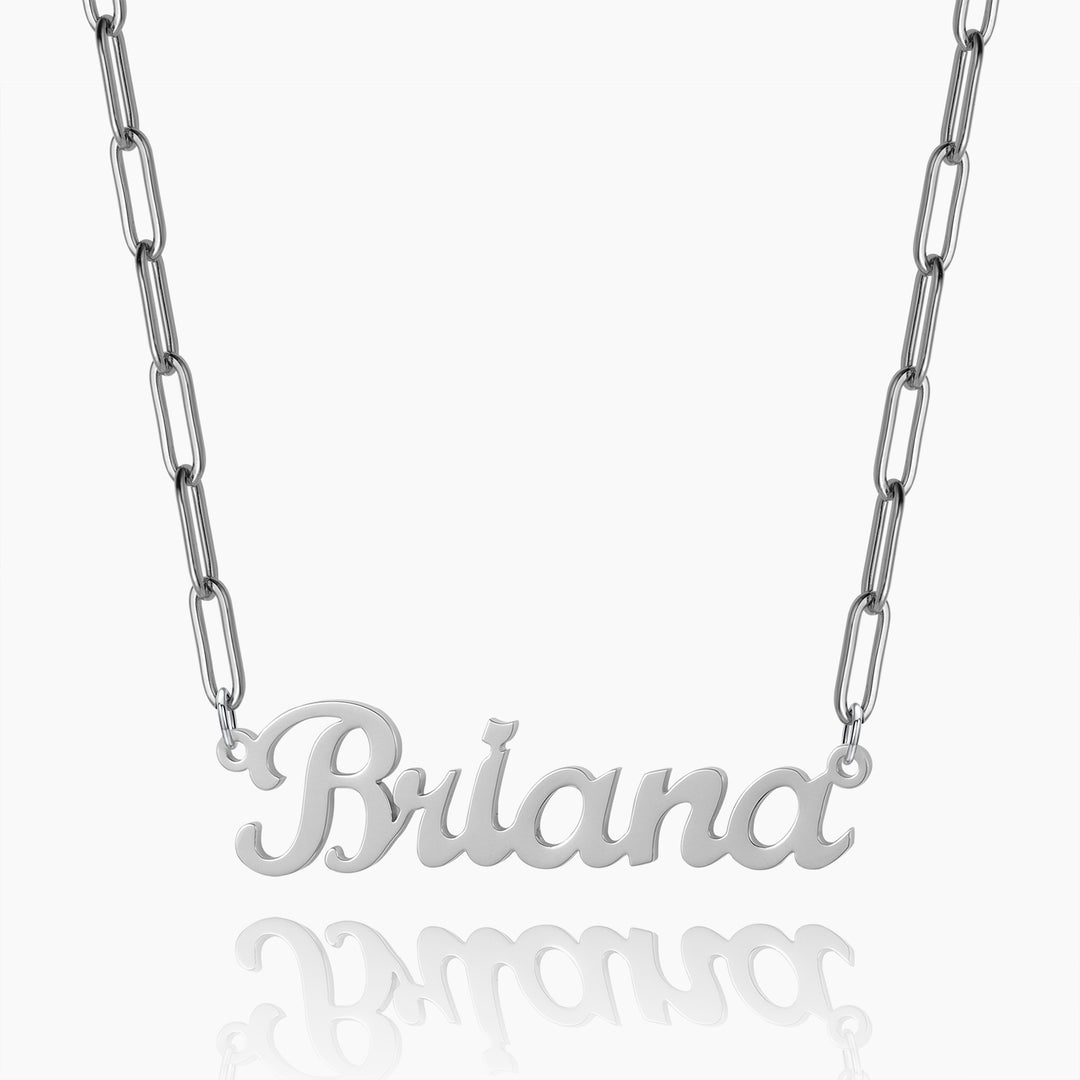 Custom Name Necklace w/ Paper Clip Chain | Dorado Fashion