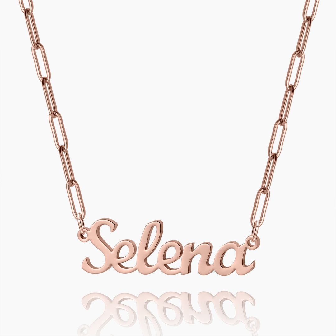 Custom Name Necklace w/ Paper Clip Chain | Dorado Fashion
