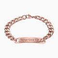 Engraved Bar Cuban Link Bracelet | Dorado Fashion