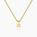 Gothic Letter Necklace w/ Cuban Chain | Dorado Fashion