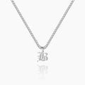 Gothic Letter Necklace w/ Cuban Chain | Dorado Fashion