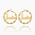Name Twirl Hoop Earrings | Dorado Fashion