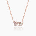 Iced Year Necklace w/ Cuban Chain | Dorado Fashion