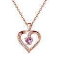 Birthstone Heart Shape Necklace | Dorado Fashion