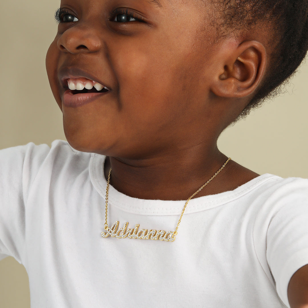 Kids Iced Name Necklace
