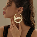 Gothic Name Hoop Earrings | Earrings by DORADO