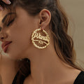 Heart Twist Name Hoop Earrings | Earrings by DORADO