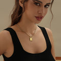 Embossed Initial Necklace w/ Figaro Chain | Necklaces by DORADO