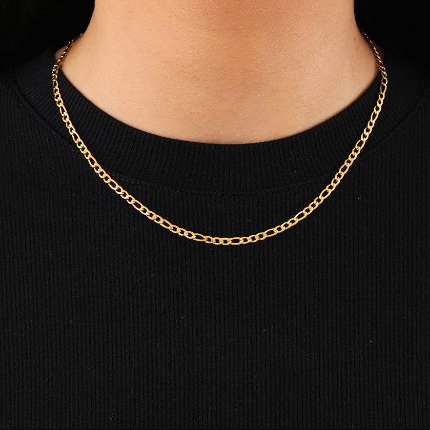 Figaro Chain Necklace - 3mm | Necklaces by DORADO