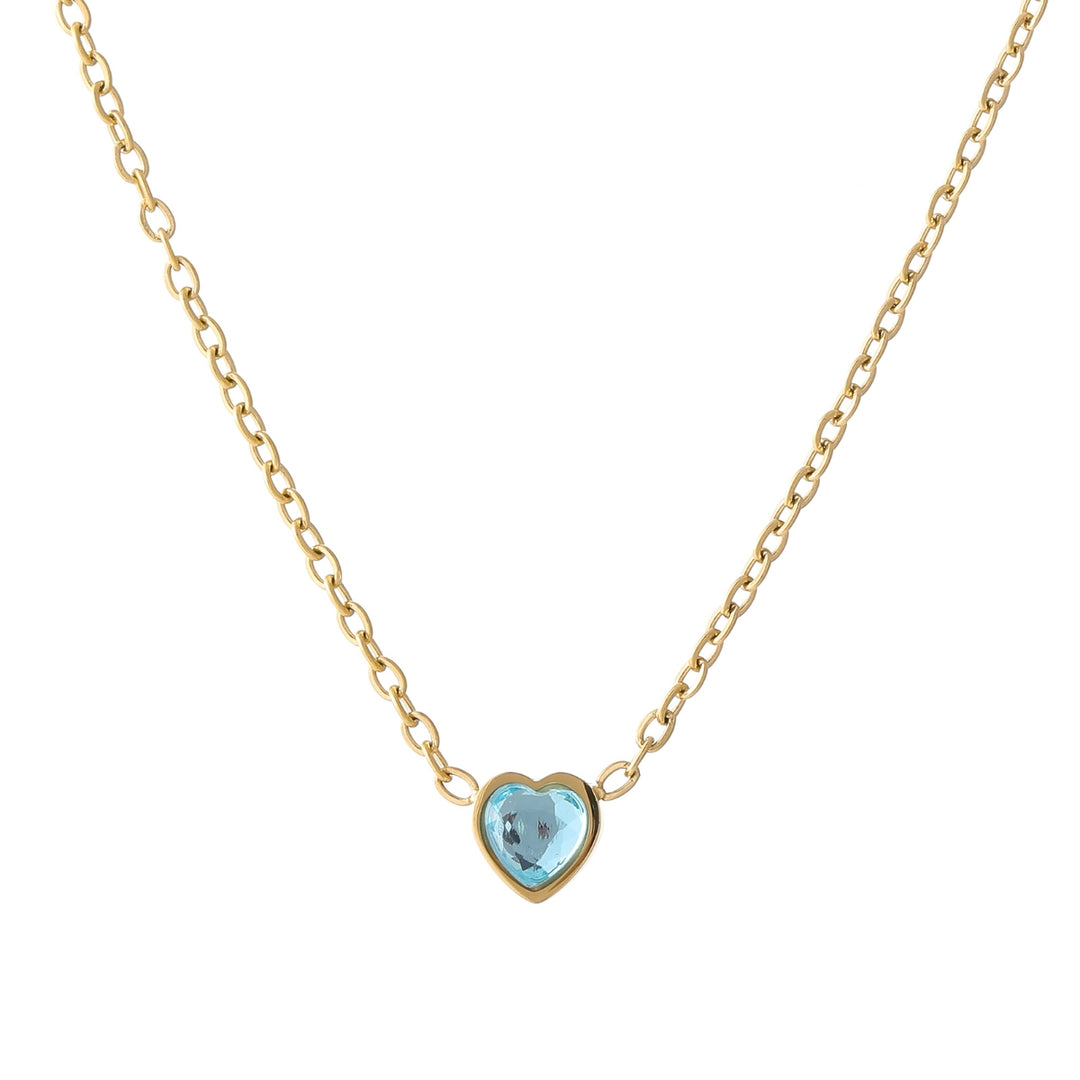 Heart Birthstone Necklace | Necklaces by DORADO