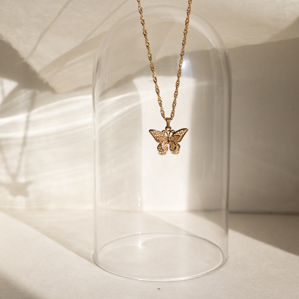 Butterfly Pendant Necklace | Necklaces by DORADO