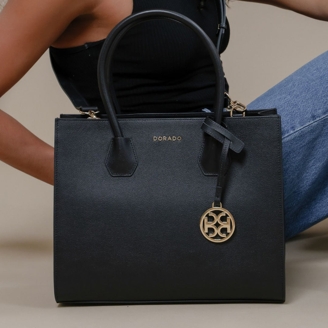 Vastella Tote Bag - Black | Handbags by DORADO