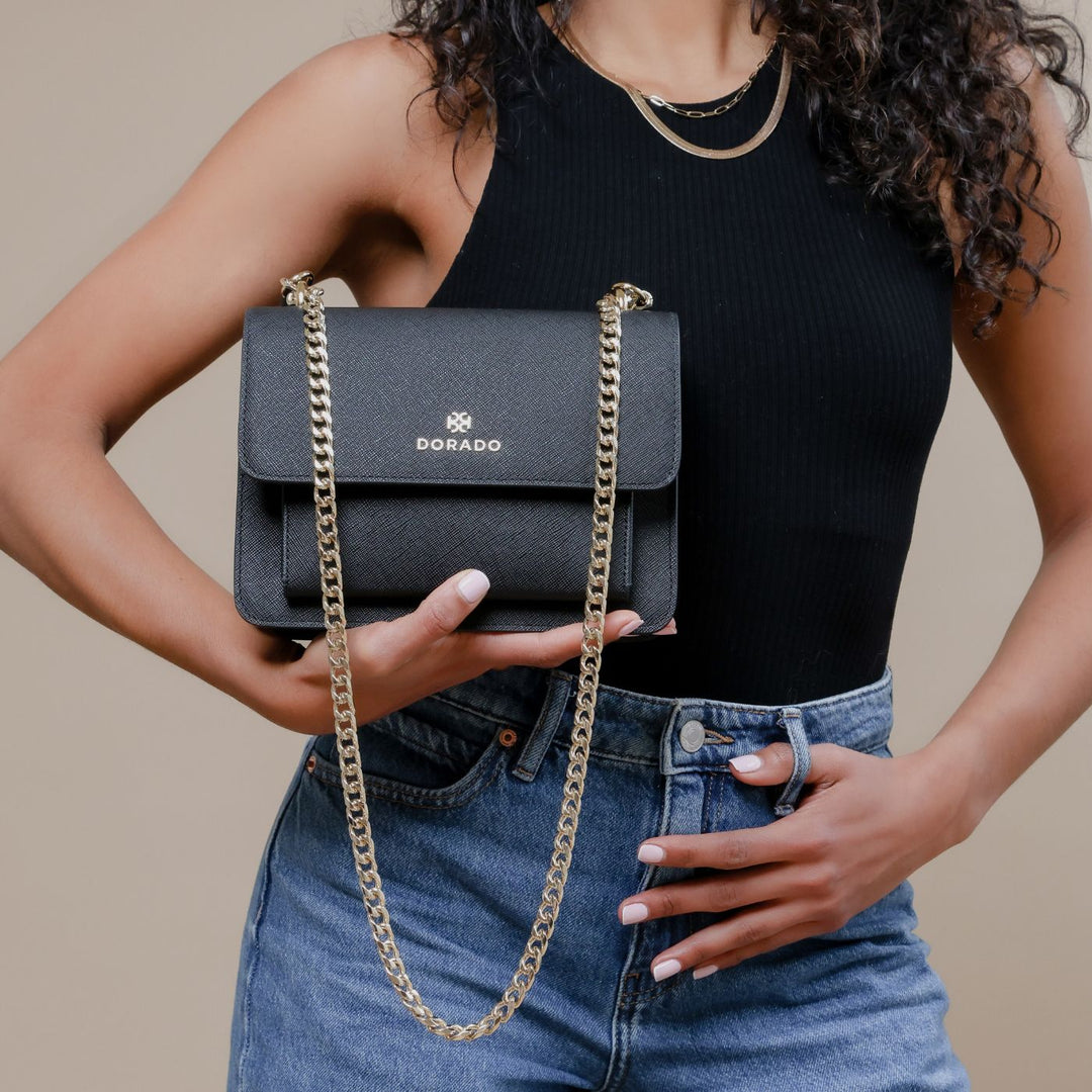 Sorella Crossbody Bag - Black | Handbags by DORADO