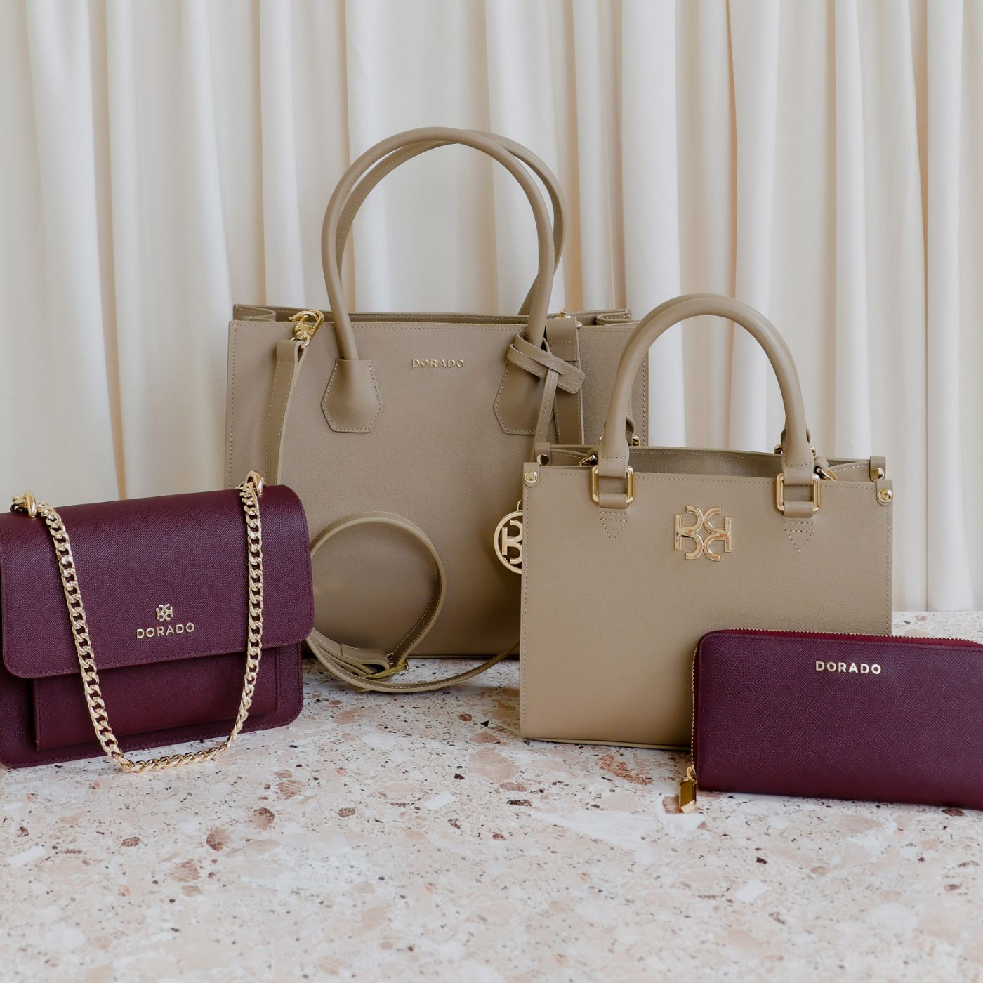 Vastella Tote Bag - Taupe | Handbags by DORADO