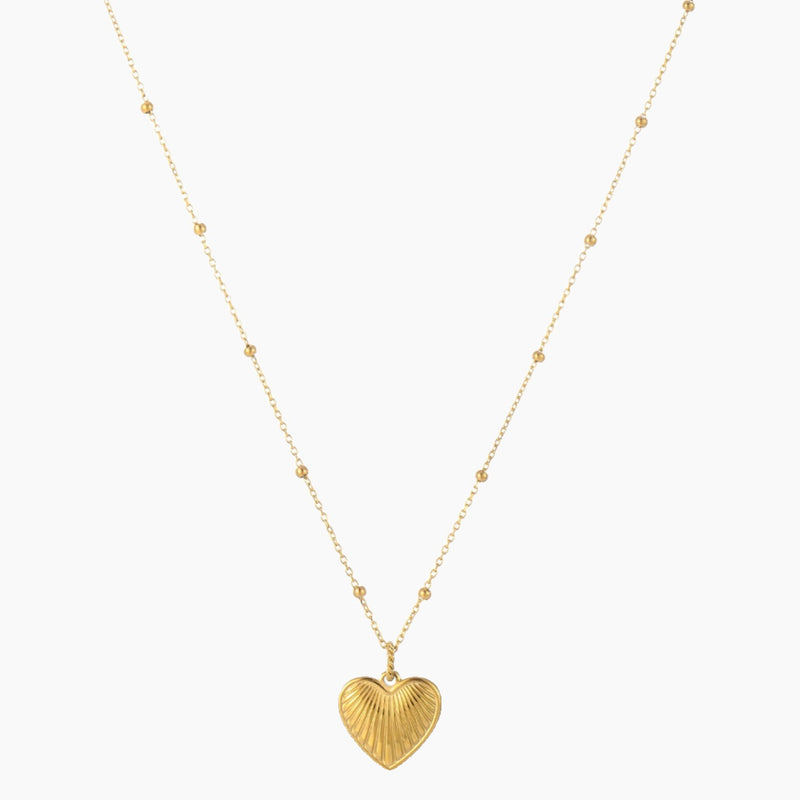 Heart Pendant Necklace w/ Satellite Chain | Necklaces by DORADO