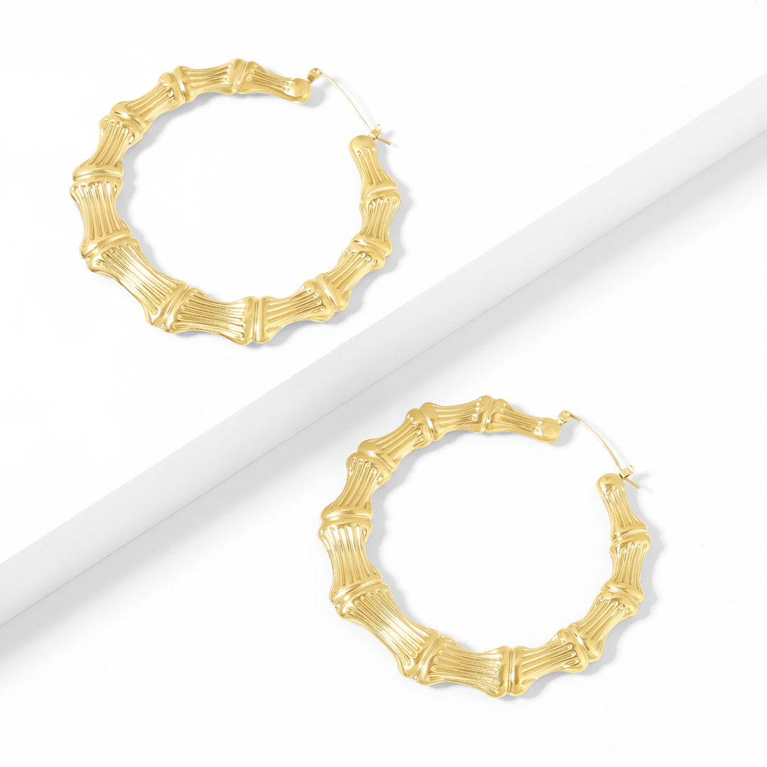 Bamboo Hoop Earrings | Earrings by DORADO