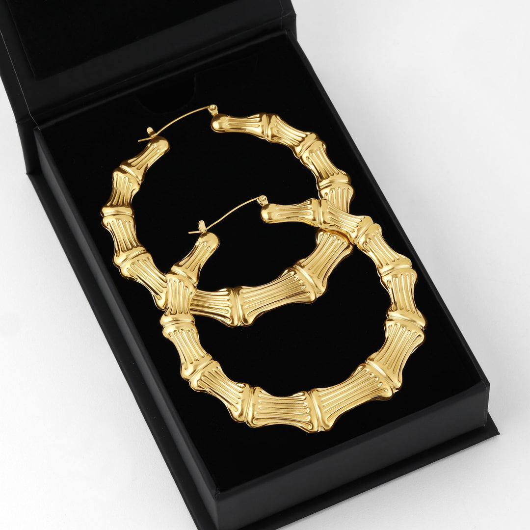 Bamboo Hoop Earrings | Earrings by DORADO