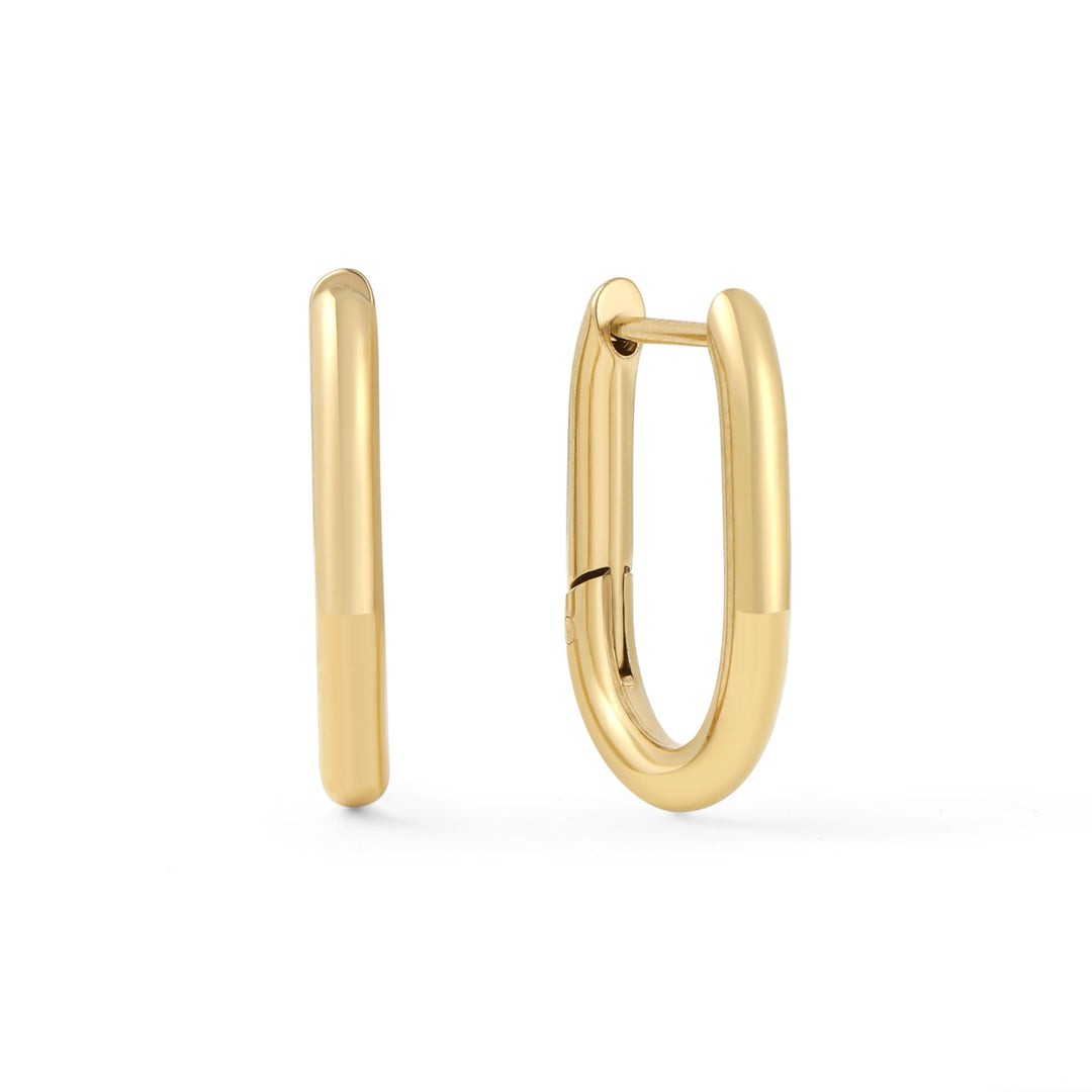 Paper Clip Hoop Earrings | Earrings by DORADO