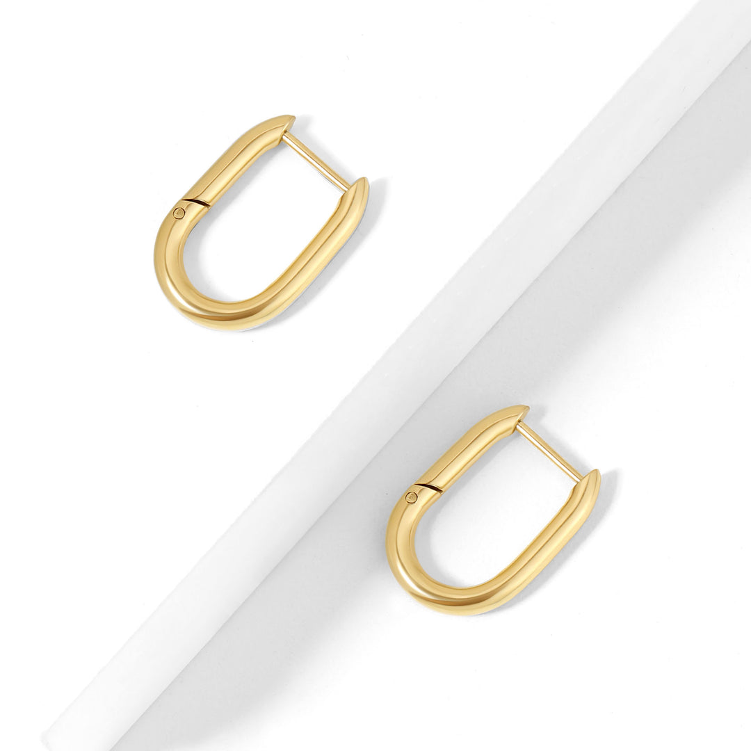 Paper Clip Hoop Earrings | Earrings by DORADO