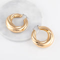 Round Twisted Hoop Earrings