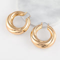 Round Twisted Hoop Earrings