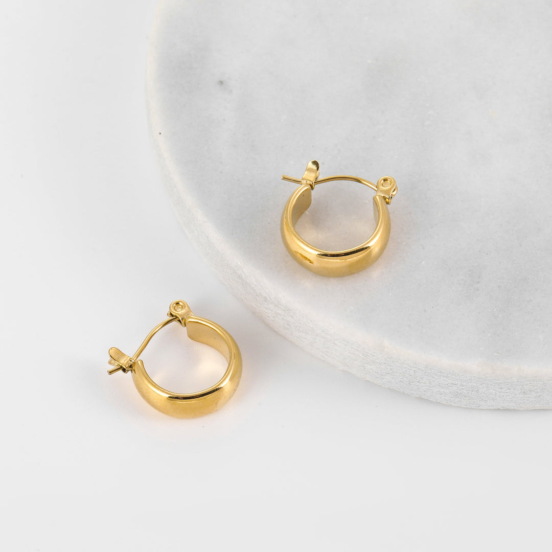Bold Dome Hoop Earrings | Earrings by DORADO